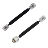 Window/Door Pass Through Flat RF Coaxial Cable UHF 50 Ohm RF Coax Pigtail Extension Cord, Length: 20cm(Male To Female)