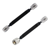 Window/Door Pass Through Flat RF Coaxial Cable UHF 50 Ohm RF Coax Pigtail Extension Cord, Length: 30cm(Male To Female)