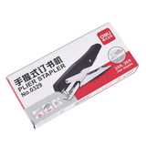 Deli  Labor-saving Stapler NO.12 Handheld Stapler Papers Stapling Machine, Spec: 0329 White With 1000 Staples