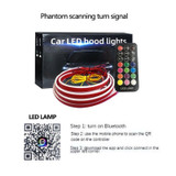 Car Startup Scan Through Hood LED Daytime Running Atmosphere Light, APP Control, Length:1.2m(Symphony)