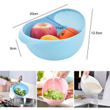 Kitchen Rice Sieve Multifunctional Draining Washing Basket(White)