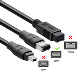 JUNSUNMAY Firewire IEEE 1394 6 Pin Male to USB 2.0 Male Adaptor Convertor Cable Cord, Length:3m