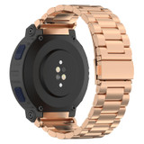 For Amazfit?Active Edge A2212 Three Beads Stainless Steel Watch Band(Rose Gold)