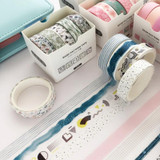 5rolls /Box 3m Washi DIY Decoration Handbook Tape Set, Color: Cherry Dye