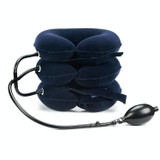 Household Full Cashmere Cervical Traction Instrument Neck Protection Inflatable Cervical Spine Massage Instrument (Blue)
