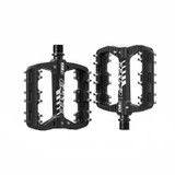 ENLEE R5 1pair Mountain Bike Pedals Bicycle Cycling Wider Non-Slip Footrest Bearing(Black)