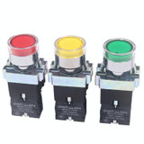 CHINT NP2-BW3462/24V 1 NC Pushbutton Switches With LED Light Silver Alloy Contact Push Button