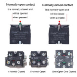 CHINT NP2-BW3362/24V 1 NC Pushbutton Switches With LED Light Silver Alloy Contact Push Button