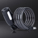 Fixed Portable Anti-theft Thickened Steel Wire Chain Bicycle Lock, Length: Bright Black 1.2m