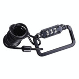 Universal Safety Code Wire Rope Helmet Lock for Motorcycles Bicycles, Specification: Black