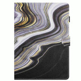 For Samsung Galaxy Tab A 10.1 2019 T510 Marble Pattern Stitching Leather Tablet Case(Black Gold)