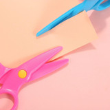 Mini Cute Safety Plastic Scissors Children Handmade Paper Cutting Tools(Yellow)