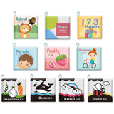 Baby Cloth Book Tear-proof Rustle Sound Quiet Books For Kids, Style: Black and Red Animal