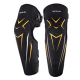MOTOLSG 2 in 1 Knee Pads Motorcycle Bicycle Riding Warm Fleece Soft Protective Gear (Black Yellow)