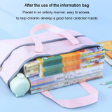 BeiDuoMei Student A3 Art Drawing Handbag Test Paper File Storage Bag, Style: Little Monster Green