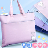 BeiDuoMei Student A3 Art Drawing Handbag Test Paper File Storage Bag, Style: Love Bear Pink