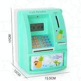 13 x 12 x 17cm Automatic Teller Machine Coin Saving Jar Childrens Mini Safe Deposit Box(Blue)