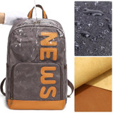 Retro Canvas Backpack Rucksack Large Capacity Laptop Bag(B20 Gray)