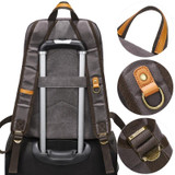 Retro Canvas Backpack Rucksack Large Capacity Laptop Bag(B20 Gray)
