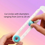 360 Degree Rotating Manual Round Cutter DIY Circle Cutting Tool(Diameter 2-20cm)