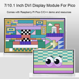 7 Inch Waveshare For Raspberry Pi Pico 1024600 Pixel IPS Panel DVI Display Module