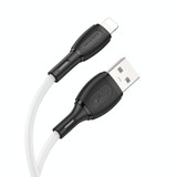 Borofone BX86 Advantage 2.4A USB to 8 Pin Silicone Charging Data Cable, Length:1m(White)