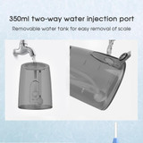 350ML Water Tank Oral Irrigator Rechargeable 5 Gear Adustable Water Flosser, Spec: With  Bracket Black
