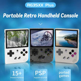 ANBERNIC RG35XX PLUS  Handheld Game Console 3.5-Inch IPS Screen Support HDMI TV 64GB+128GB(Retro Gray)