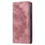 For Xiaomi Redmi Note 12 Pro Global Totem Embossed Magnetic Leather Phone Case(Rose Gold)