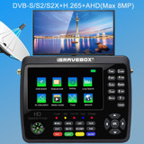 iBRAVEBOX V10 Finder Max+ 4.3 inch Display Digital Satellite Meter Signal Finder, Support DVB-S/S2/S2X AHD, Plug Type:UK Plug(Black)