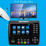 iBRAVEBOX V10 Finder Pro 4.3 inch Display Digital Satellite Meter Signal Finder, Support DVB-S/S2/S2X/T/T2/C, Plug Type:EU Plug(Black)