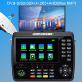 iBRAVEBOX V10 Finder Max+ 4.3 inch Display Digital Satellite Meter Signal Finder, Support DVB-S/S2/S2X AHD, Plug Type:AU Plug(Black)