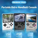 ANBERNIC RG35XX PLUS  Handheld Game Console 3.5-Inch IPS Screen Support HDMI TV 64GB+128GB(White)