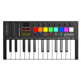 MD02 25 Key USB Keyboard And Drum Pad MIDI Controller Keyboard Piano(Black)