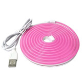 LIXINCORDA 2m 5V LED Light Strip USB Flexible Neon Silicone Soft Strips Set(Warm Color)