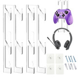 2pcs YX072 Acrylic Game Controller and Headphone Wall Mount