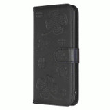 For Samsung Galaxy S20 FE Four-leaf Embossed Leather Phone Case(Black)