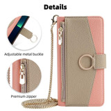 For Samsung Galaxy S21+ 5G Crossbody Litchi Texture Leather Phone Case(Pink)
