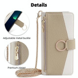 For Samsung Galaxy S21 5G Crossbody Litchi Texture Leather Phone Case(White)