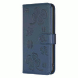 For Xiaomi Redmi Note 11 Pro Global Four-leaf Embossed Leather Phone Case(Blue)