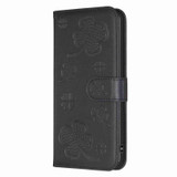 For Xiaomi Redmi Note 12 Pro+ 5G Global Four-leaf Embossed Leather Phone Case(Black)