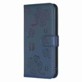 For Xiaomi 13 Ultra Four-leaf Embossed Leather Phone Case(Blue)