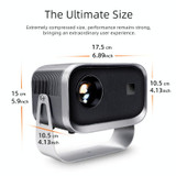 A003 150 Lumens 1280x720P 360 Degree Rotating LED Mini Same Screen Projector, Specification:EU Plug