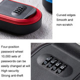 Full Plastic Key Box Password Lock Door Key Storage Password Box(Red)