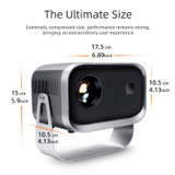 A003 150 Lumens 1280x720P 360 Degree Rotating LED Mini Android Projector, Specification:US Plug