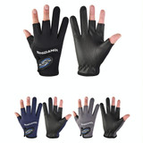 Fishing Fingerless Non-slip Gloves Waterproof Wear-resistant Lure Fishing Equipment(Gray)