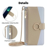 For OPPO F19 / A74 4G Crossbody Litchi Texture Leather Phone Case(Blue)