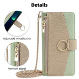 For OPPO Reno7 A JP Version Crossbody Litchi Texture Leather Phone Case(Green)
