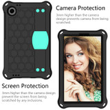 For Alcatel Joy Tab2 2020 / 3T 8.0 Honeycomb EVA Hybrid PC Tablet Case with Strap(Black+Aqua)