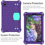 For Alcatel Joy Tab2 2020 / 3T 8.0 Honeycomb EVA Hybrid PC Tablet Case with Strap(Purple+Aqua)